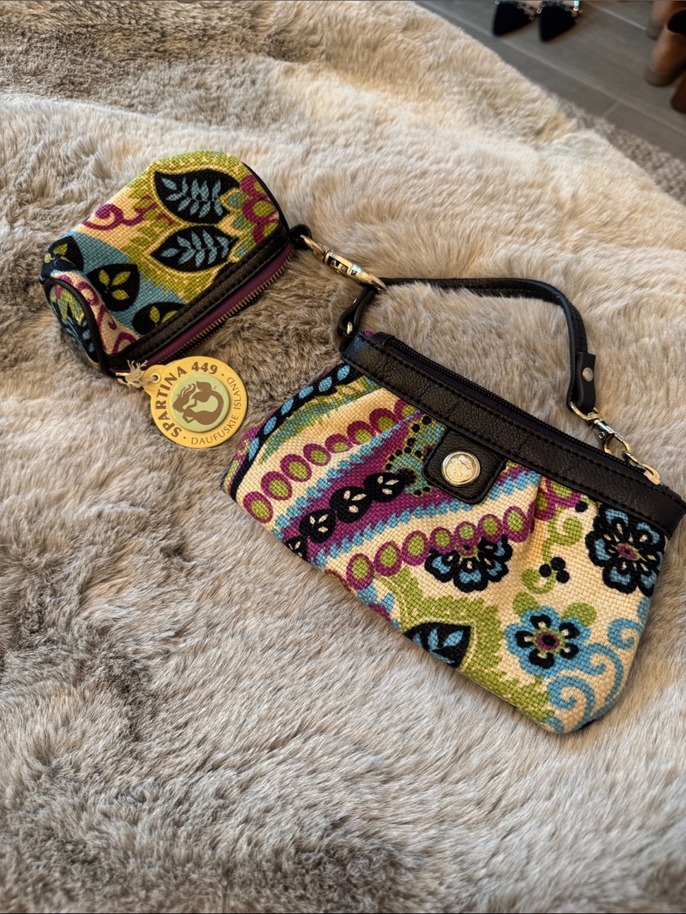 Spartina 449 Multicolor Floral Tapestry Wristlet Set - Picture 9 of 9